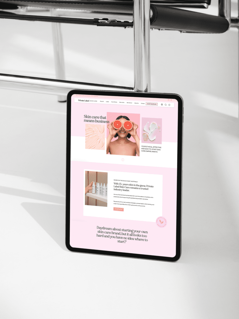 Private Label Skin Care | Shopify Website Design for Beauty Brands | Studio Saintt®