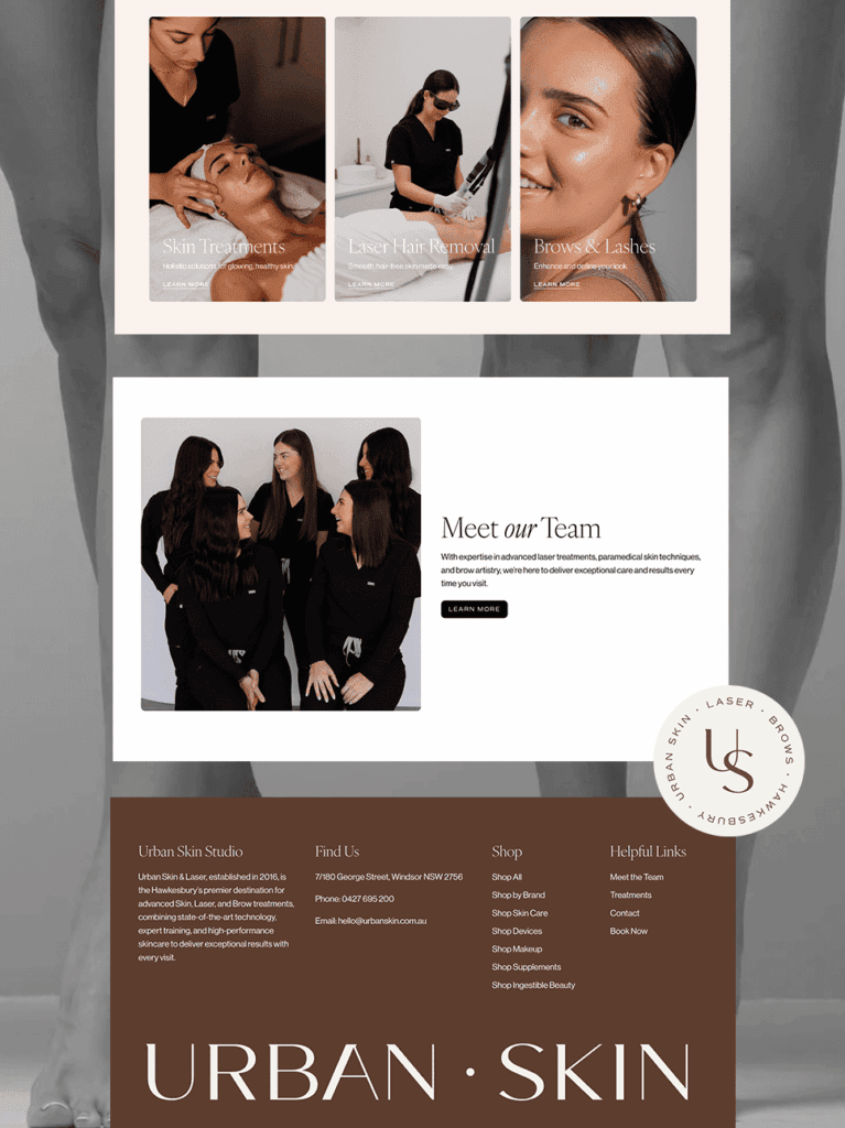 Urban Skin | Shopify Website Design for Beauty Brands | Studio Saintt®
